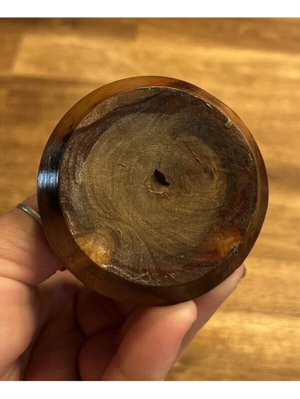 Handmade Wood Bud Vase Hand Carved Turned Vintage 9